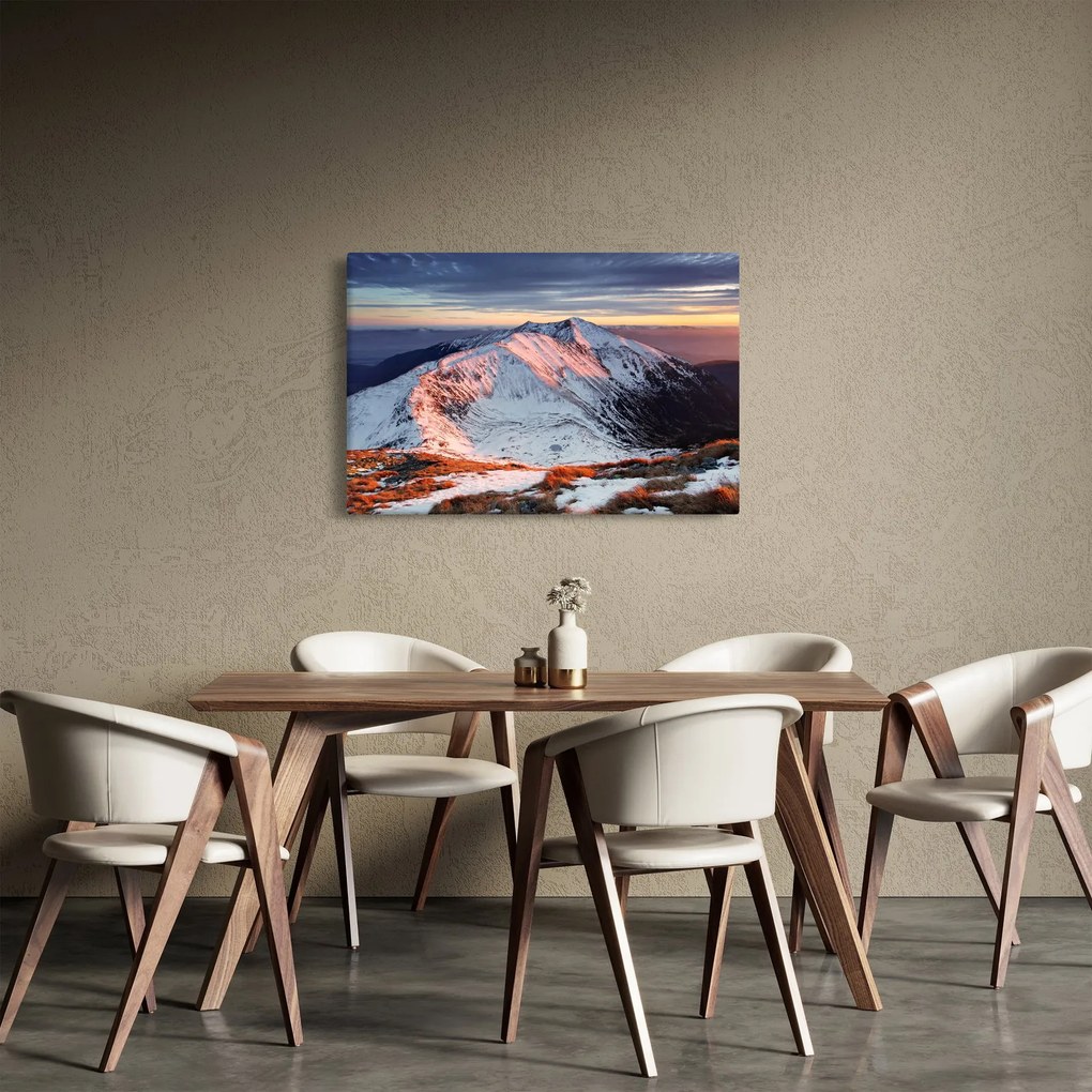 Tablou - Panoramă montană de iarnă II. (90x60 cm)