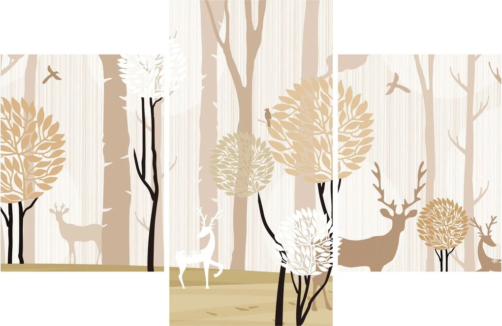 Tablou - Pădure ilustrată (90x60 cm)