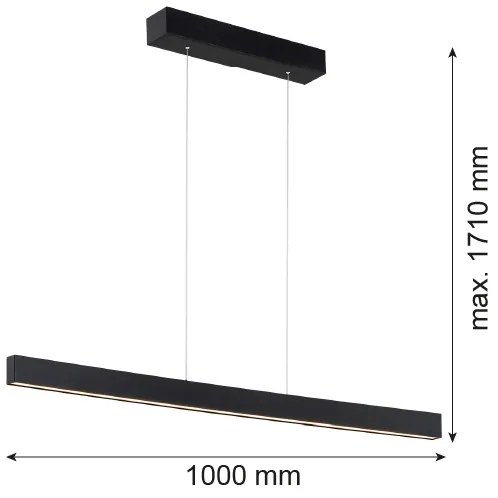 Lustră LED pe cablu BALANS LED/35W/230V 3000K negru Argon 8303