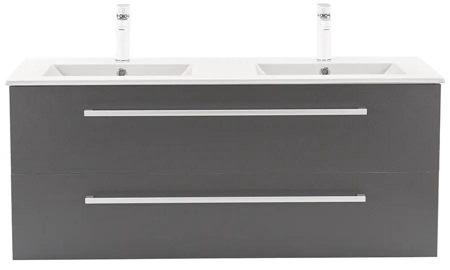 Dulap inferior Vario Clam 120 cu lavoar alb-antracit