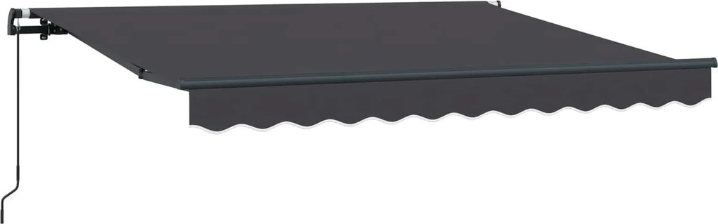 vidaXL Cortina Retractabilă Manual Antracit 250 x 200 cm țesătură