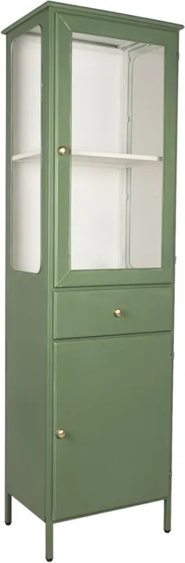 Dulap înalt din metal, verde, 54x42x184 cm, „Merville”