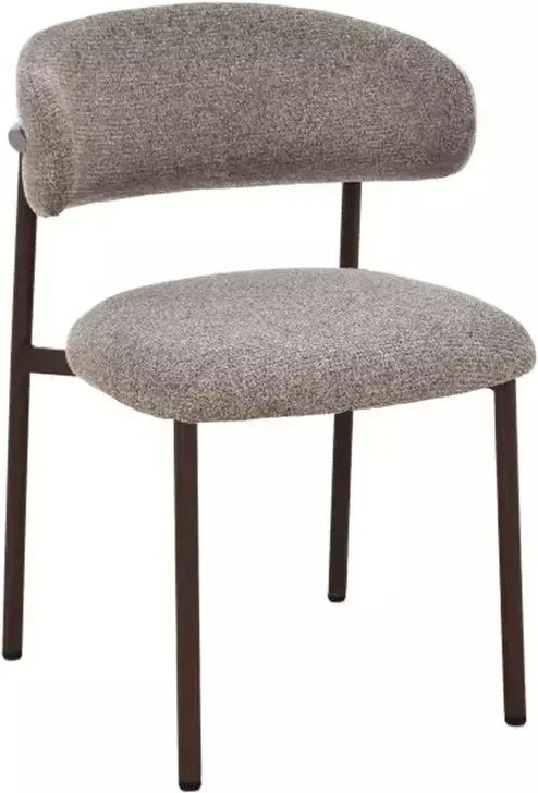 Scaun tapițat Elton II 256 cappuccino/nuc