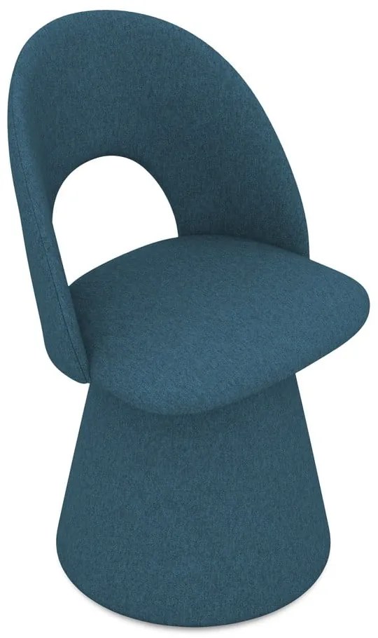 Scaun de sufragerie albastru tapițat Kalo – Makamii