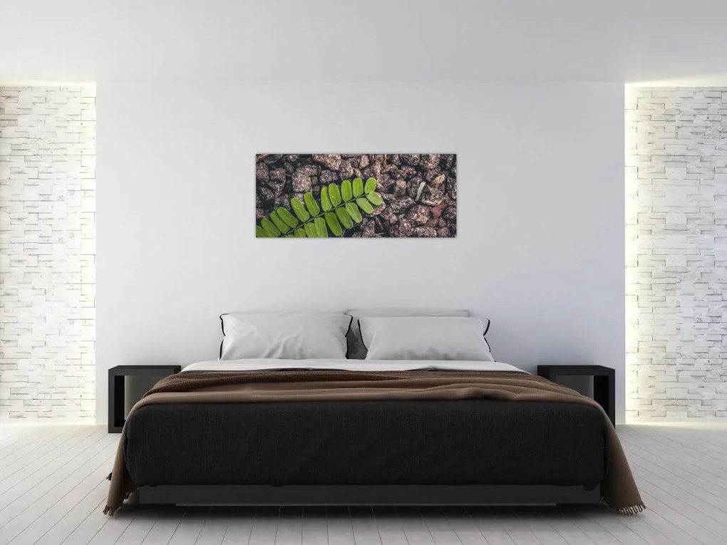 Tablou cu planta verde (120x50 cm)