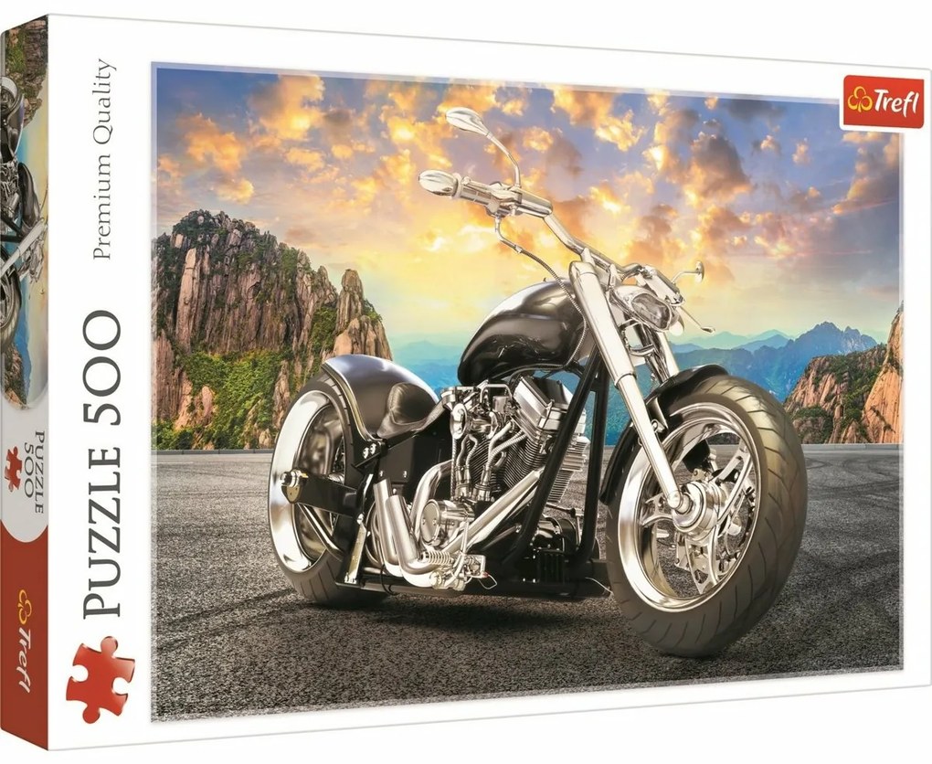 Trefl Motocicleta neagră Puzzle, 500 piese
