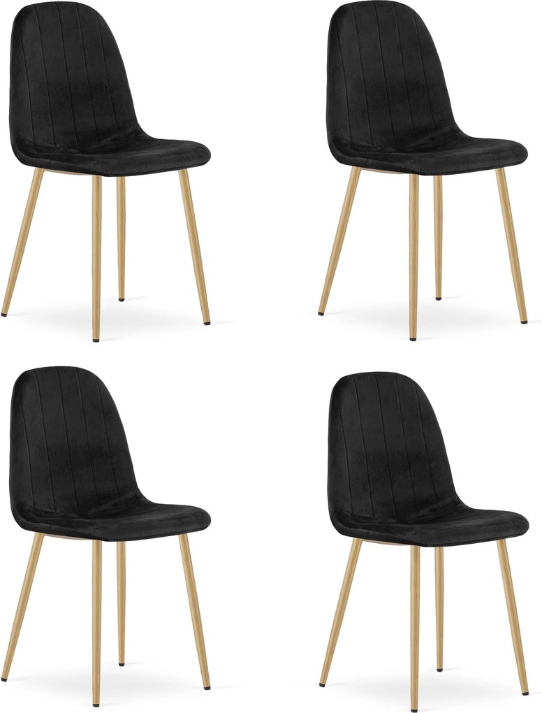 Scaun de masa PADVA VELVET, neagra