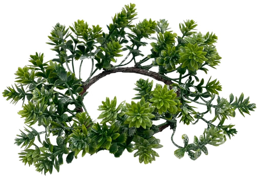 Coronita decor lumanare Craciun BELLE, Verde, 10cm