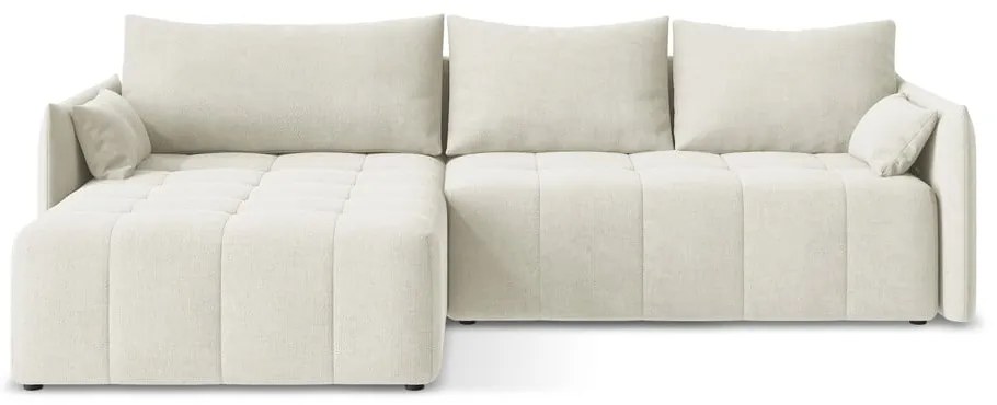 Colțar bej extensibil/cu spațiu de depozitare (cu colț pe partea stângă/cu șezlong) Moku – Makamii