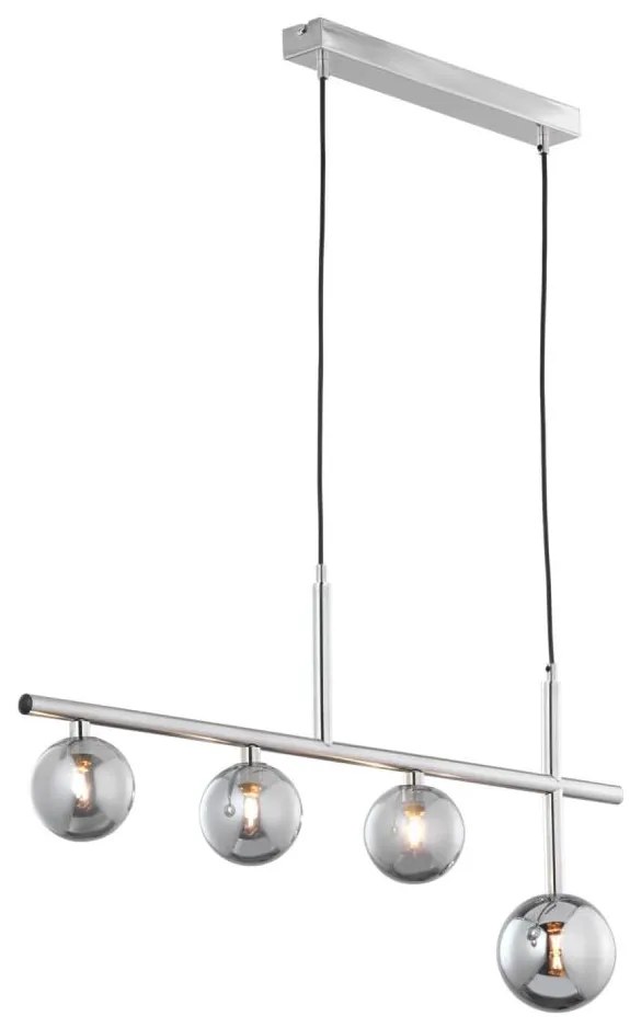 Jupiter 1902 - Lustră pe cablu NEPTUN 4xG9/14W/230V crom mat/gri fumuriu