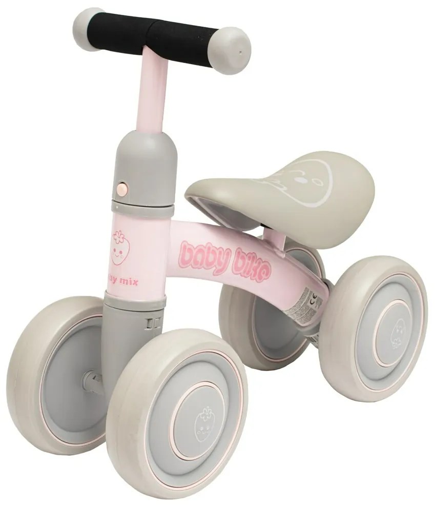 Bicicletă fără pedale pentru copii Baby Mix Fruit, roz