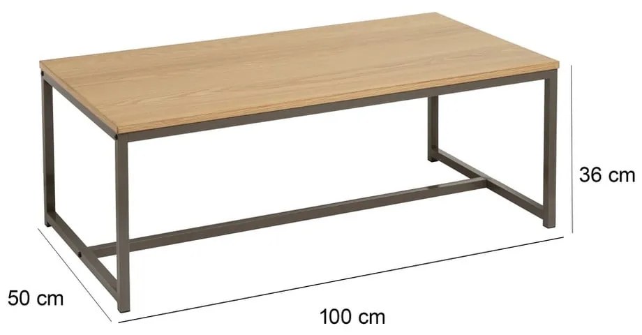Măsuță de cafea în culoare naturală 50x100 cm – Casa Selección