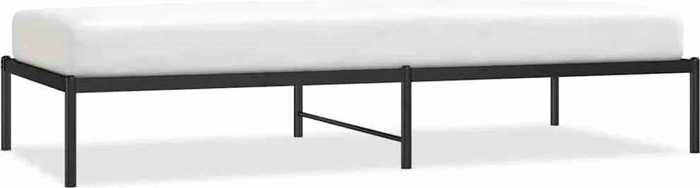 vidaXL Cadru pat metalic, negru, 90x200 cm