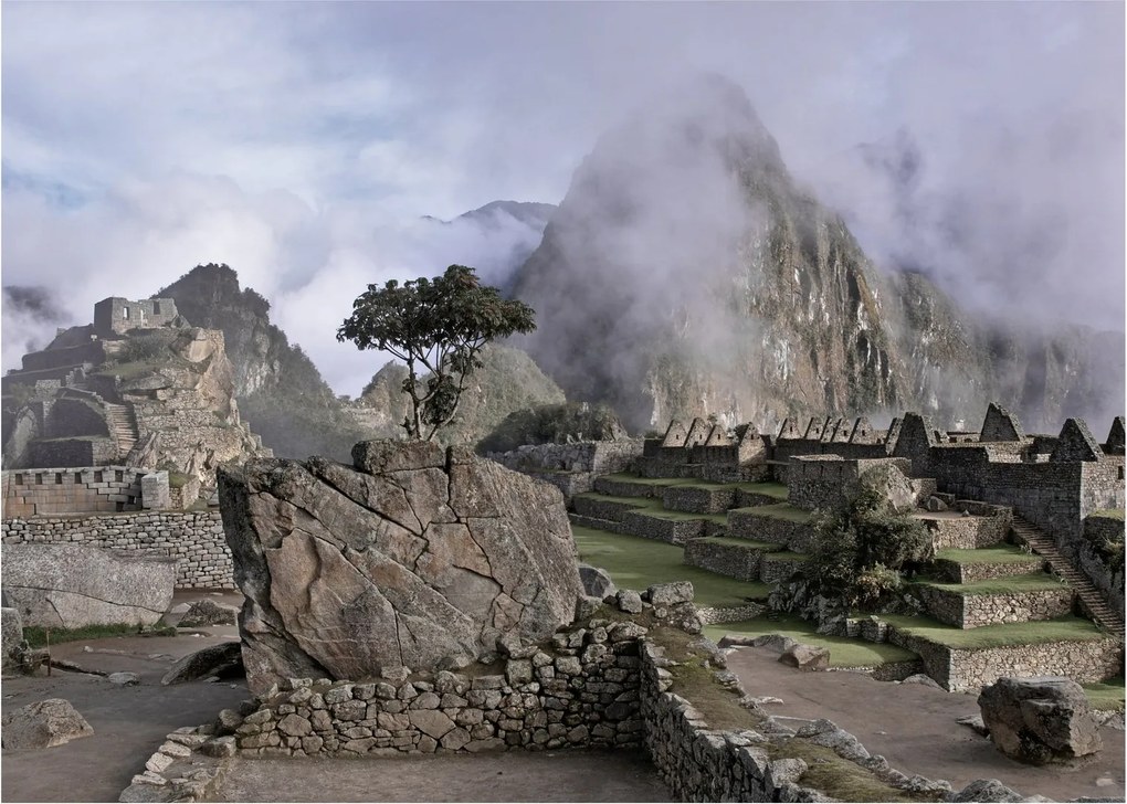 Tablou pe sticlă - Machu Picchu (70x50 cm)