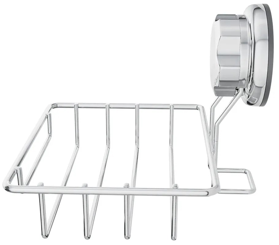 Savonieră argintie autoadezivă din oțel Bestlock Bath – Compactor