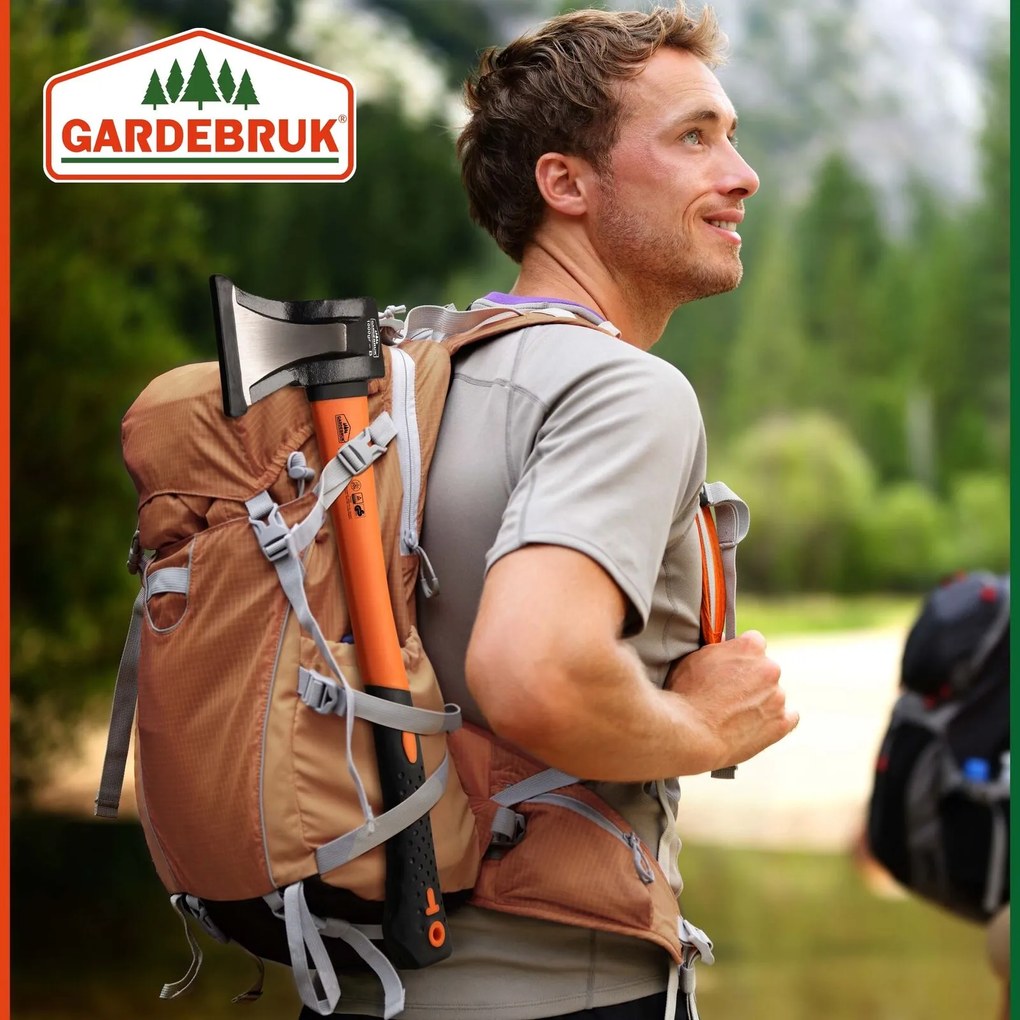 Set de topoare TOMS, topor și despicător, 2 bucăți, negru/portocaliu Gardebruk