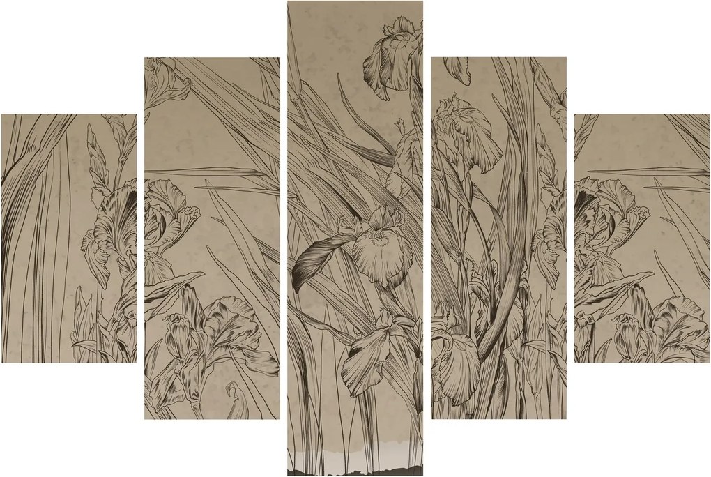 Tablou - Contururile plantelor (150x105 cm)