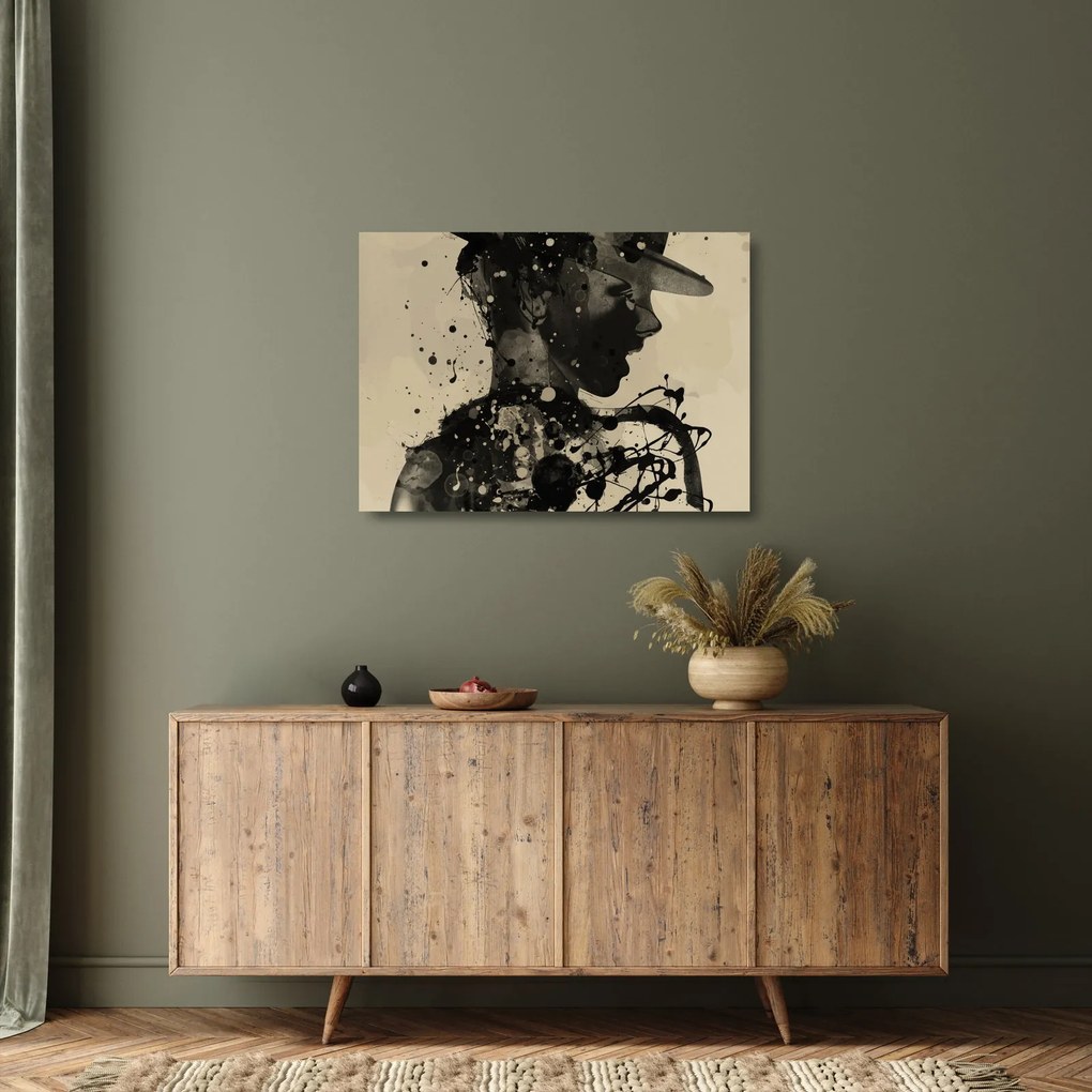 Tablou pe sticlă - Femeie de jazz (70x50 cm)