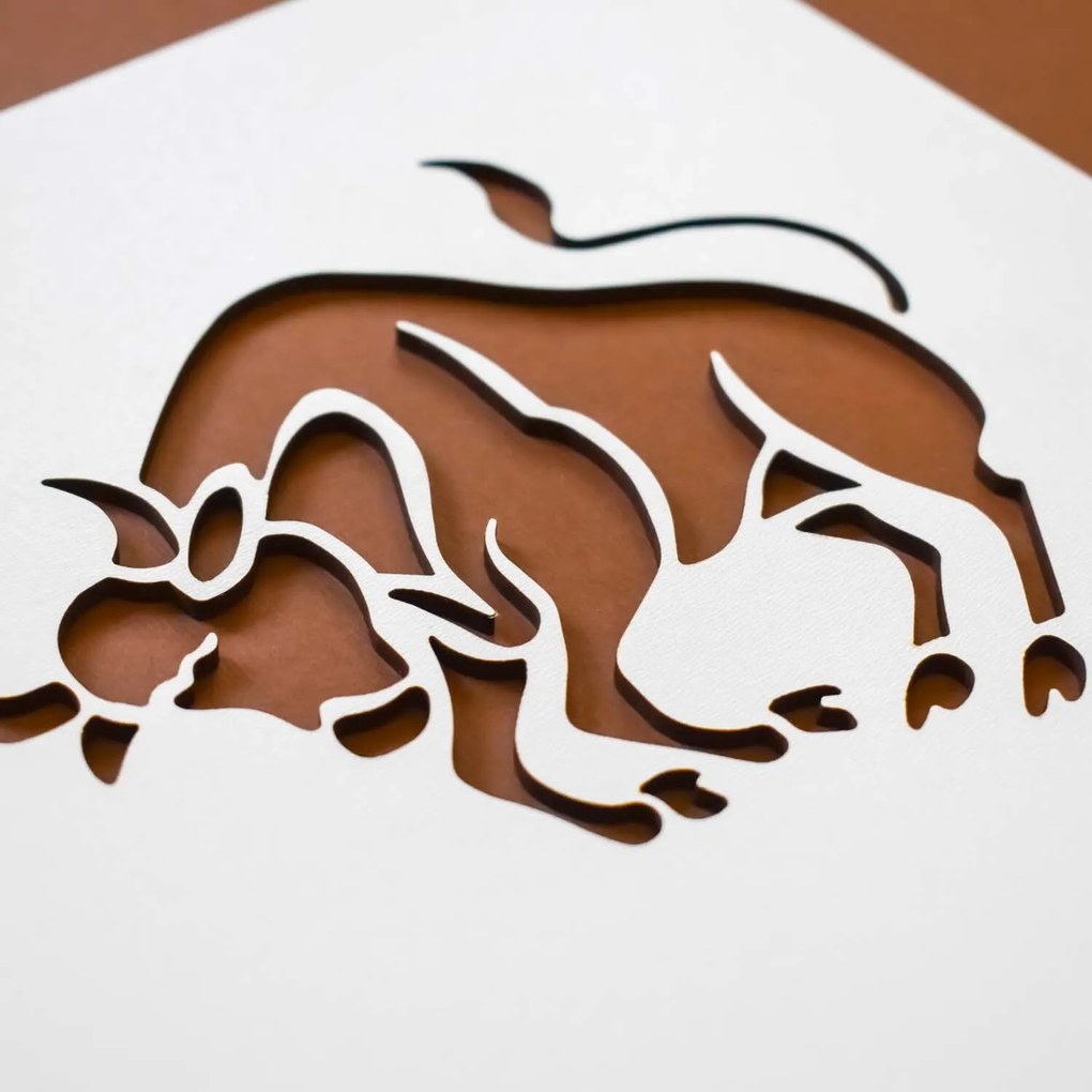 DUBLEZ | Tablou din lemn deasupra patului - Zodia Taur