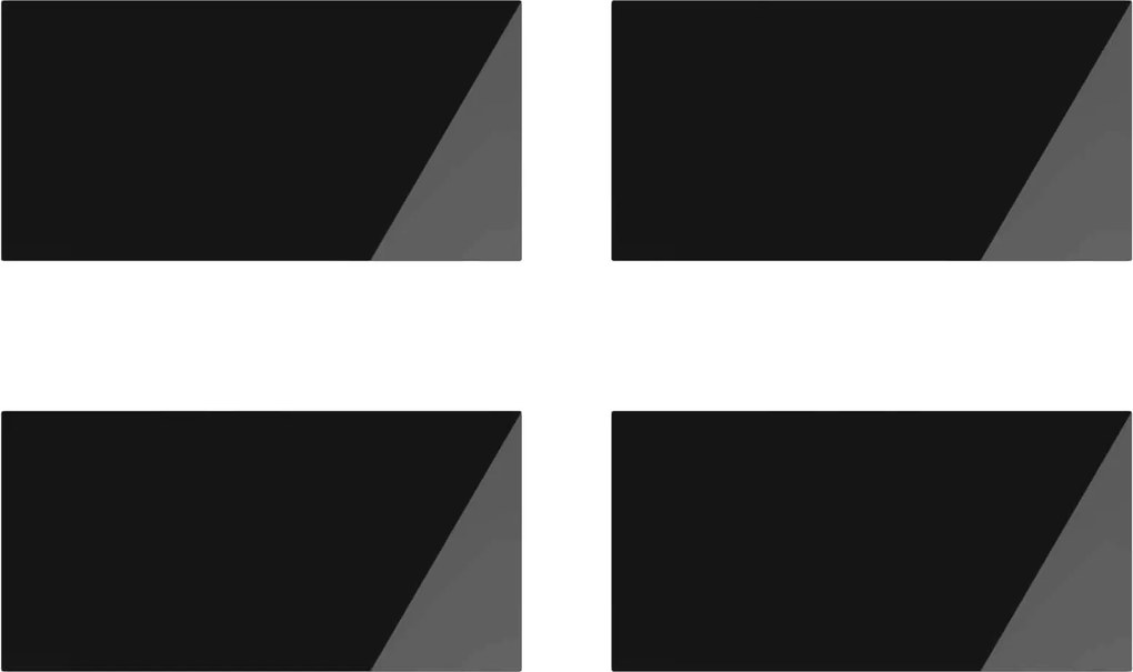 vidaXL Placă de masă 4 pcs Negru Sticlă