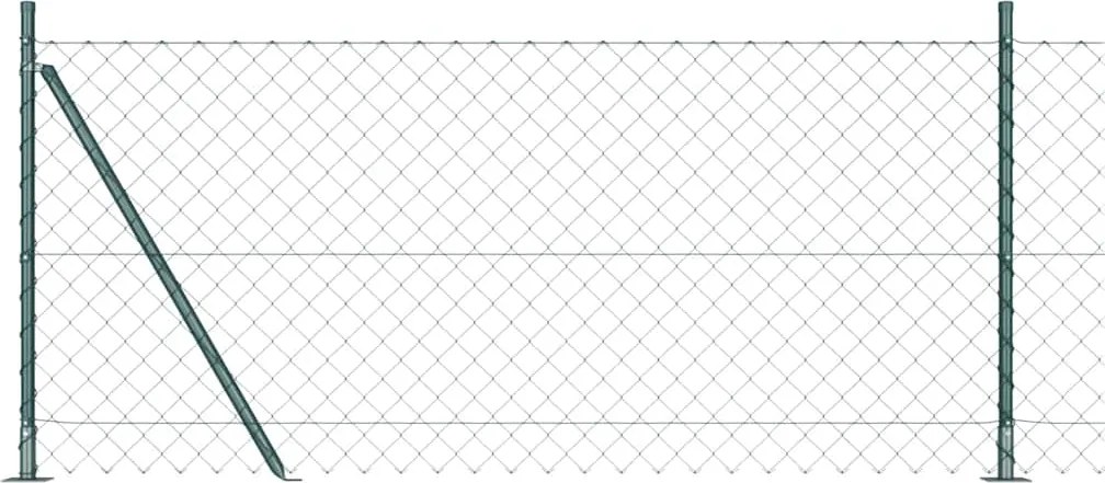 vidaXL Stâlp de gard. Verde 10 x 0,8 m (plasă de 60 x 60 mm)