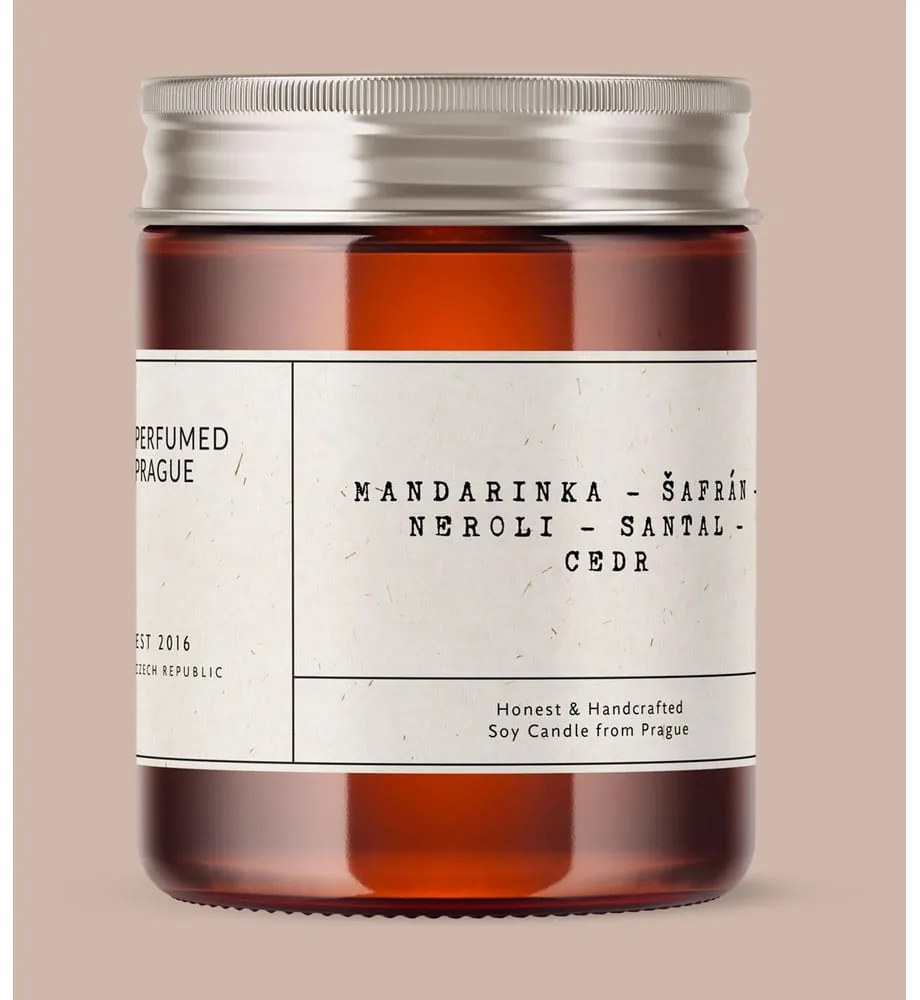 Lumânare parfumată din ceară de soia timp de ardere 40 h #47 Tangerine, Neroli and Saffron – Perfumed Prague
