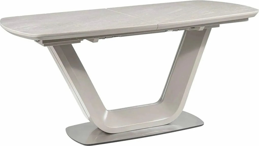 Masa ARMANI, gri cu efect de marmura, 160/220x90x76 cm