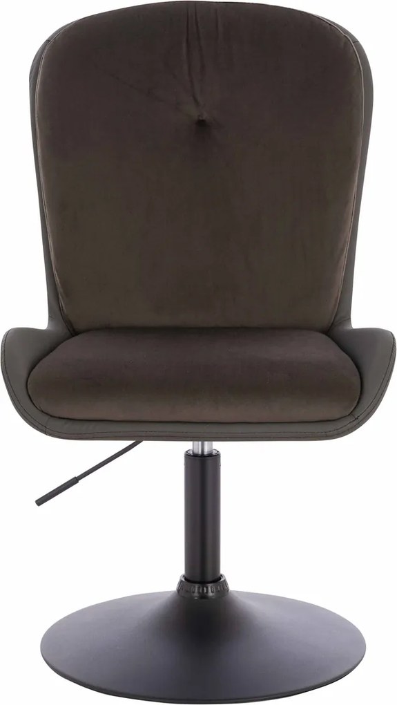 HR690N Scaun Velvet&amp;soft Piele Pu Ciocolată/Cafea Bază Neagră