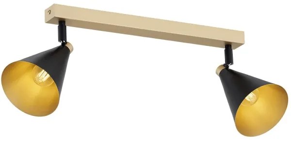 Spot LUCINDA 2xE14/7W/230V negru/auriu Argon 7147