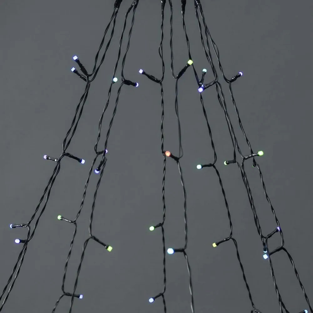 Nedis WIFILXT01C180 - Perdea LED RGB, 240 LED, 11 funcții, 8 m, IP65, Wi-Fi Tuya