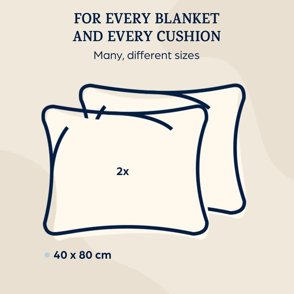 Soft Wonder-Edition, fețe de pernă, set de 2 bucăți, 40 × 80 cm, microfibră