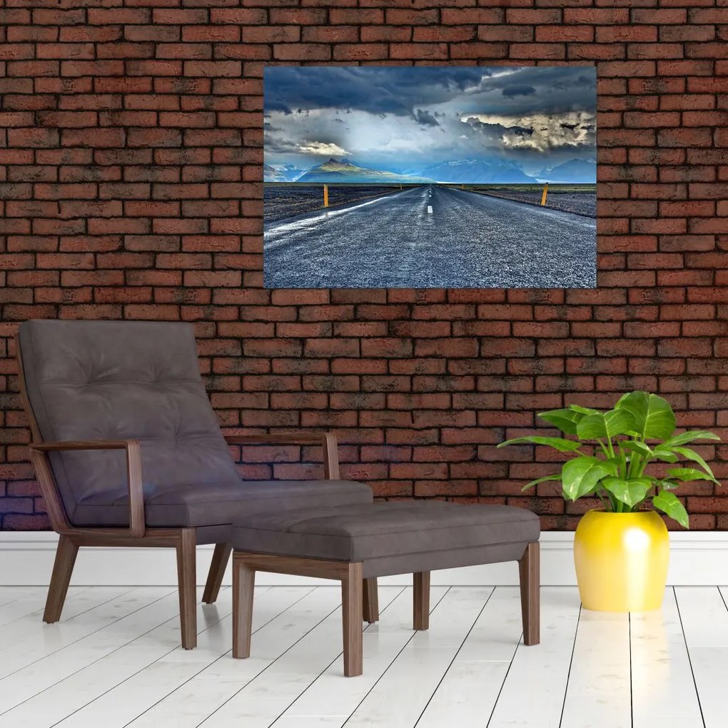 Tablou cu drum în furtună (90x60 cm)