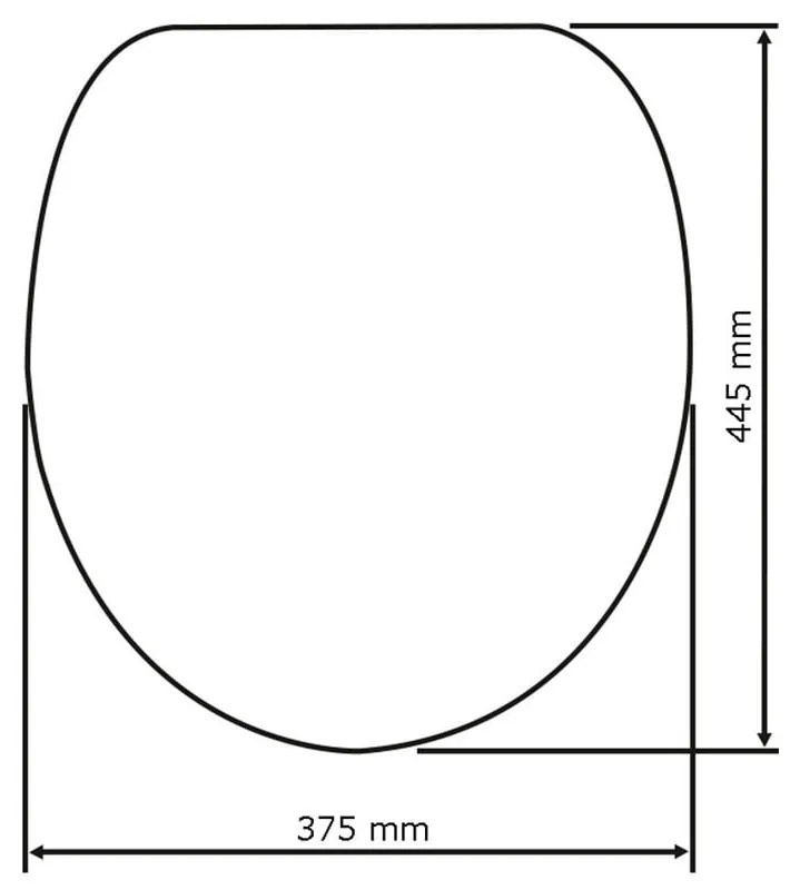 Capac WC Wenko Samos, 44,5 x 37,5 cm, gri închis