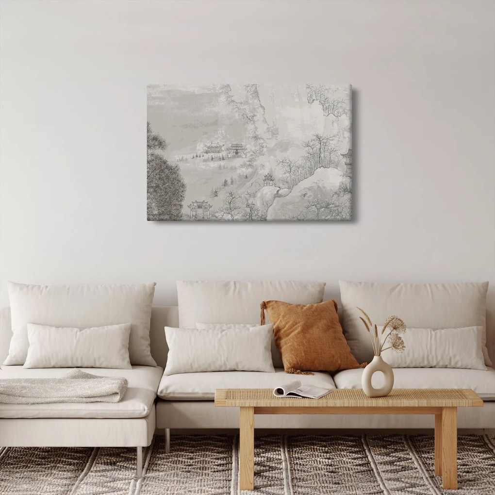 Tablou - Peisaj chinezesc (90x60 cm)