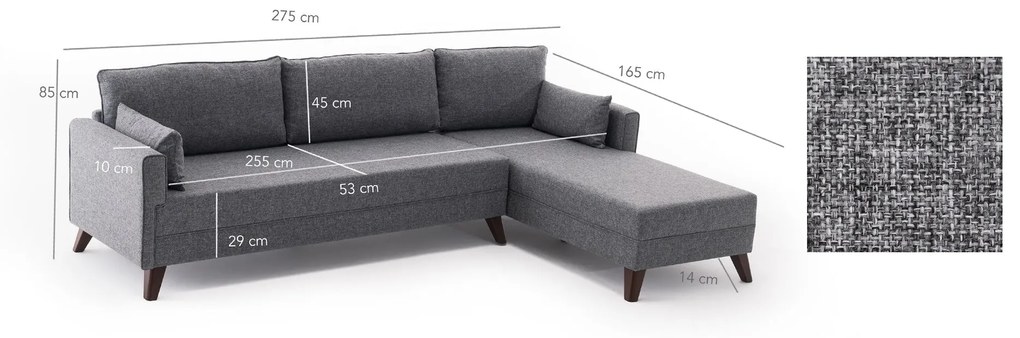 Canapea de colț Bella Corner Sofa Right 1