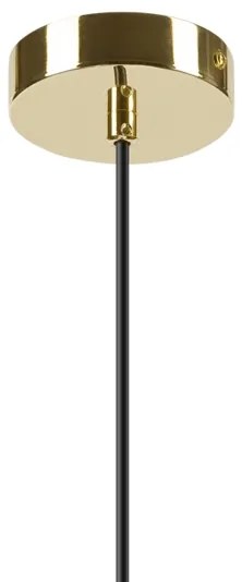 Lustră pe cablu HARMA 1xE27/15W/230V d. 25 cm alb/auriu