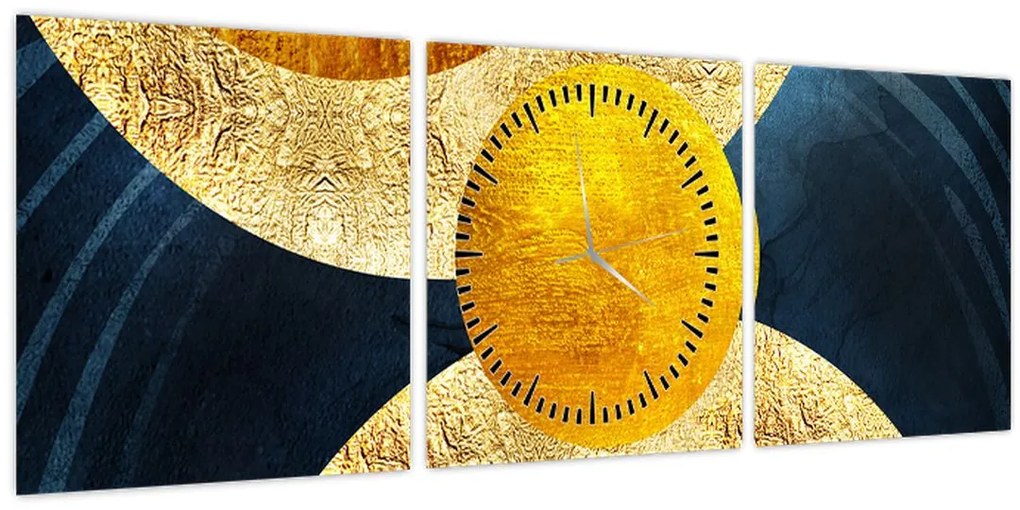 Tablou - Cercuri (cu ceas) (90x30 cm)