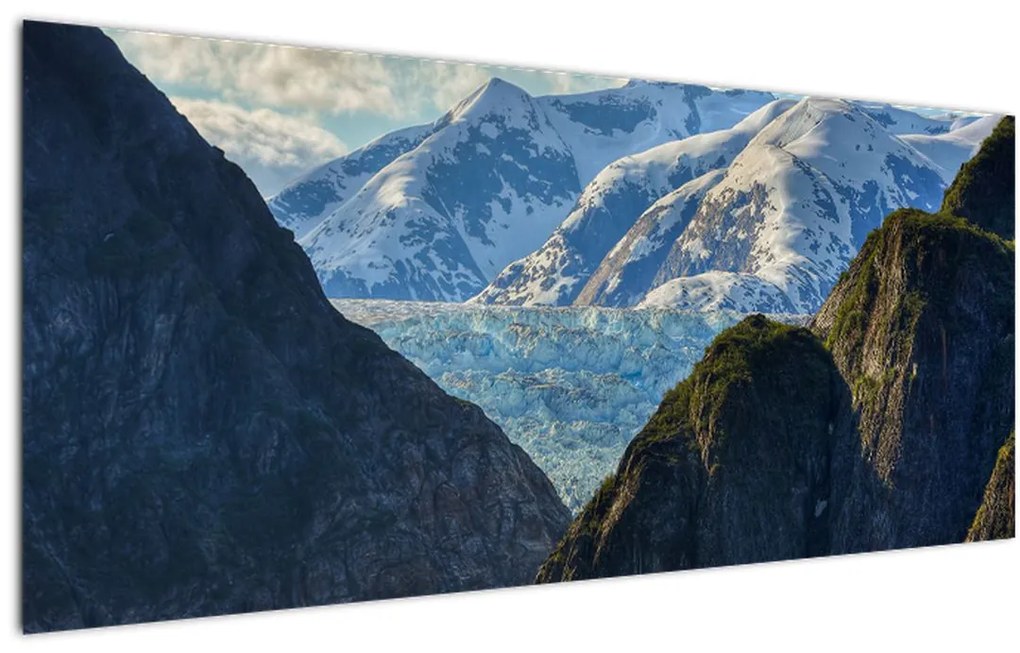 Tablou cu peisaj cu munții (120x50 cm)