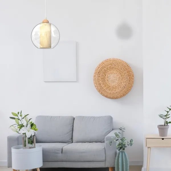 Lustră pe cablu TELA 1xE27/60W/230V d. 25 cm