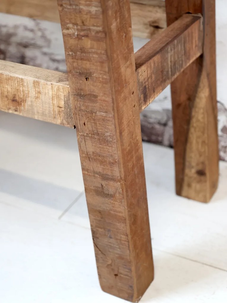 Bancă din lemn reciclat, design rustic, Grimaud