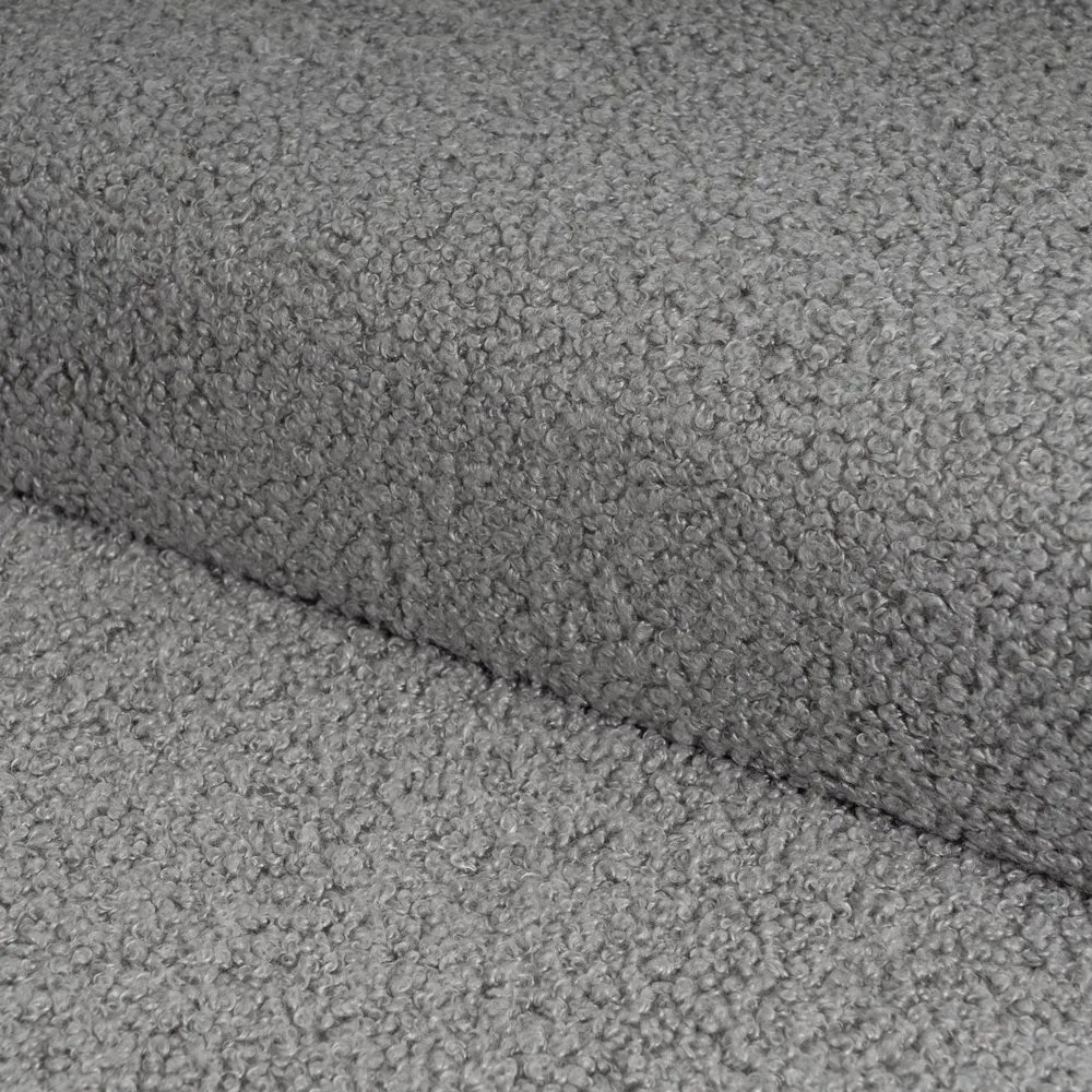 Taburet gri cu tapițerie din țesătură bouclé Folding – Casa Selección