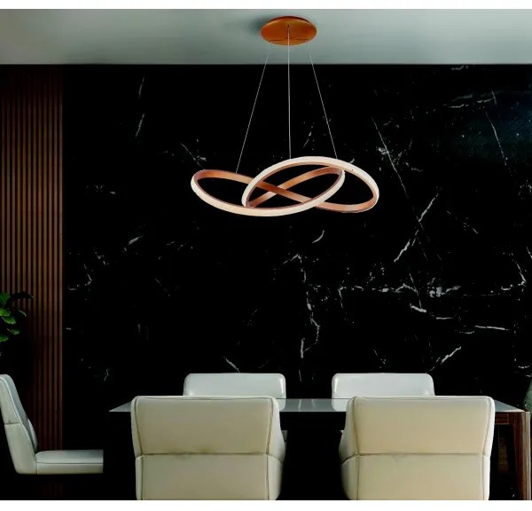 Lustră LED dimabilă pe cablu INFINITY LED/80W/230V auriu Azzardo AZ5097 + telecomandă