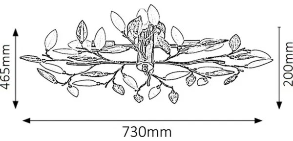 Rabalux 2849 - Plafonieră LILIAN 4xE14/40W/230V