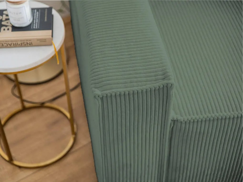 Fotoliu cu taburet SMART SET, verde inchis