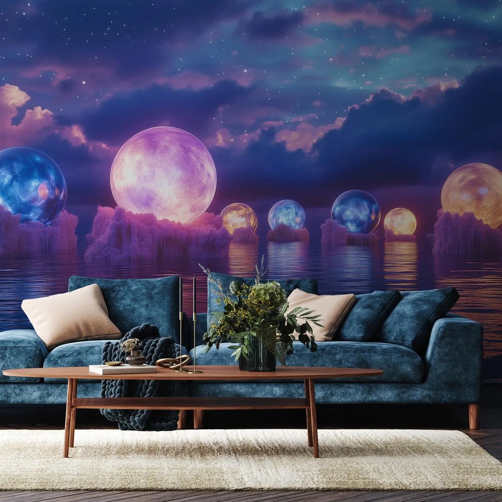 Fototapet - Planete pe apă (147x102 cm)