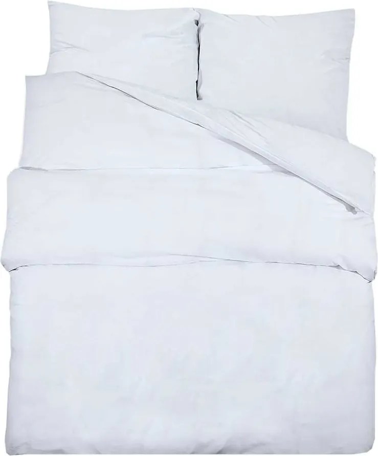 vidaXL Set cu husă de pilotă, alb, 260x240 cm, bumbac