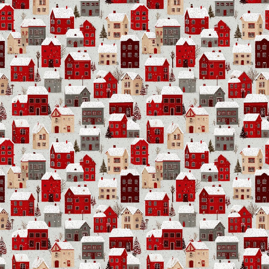 Fata de perna din bumbac MERRY VILLAGE 50x70 cm, colorat