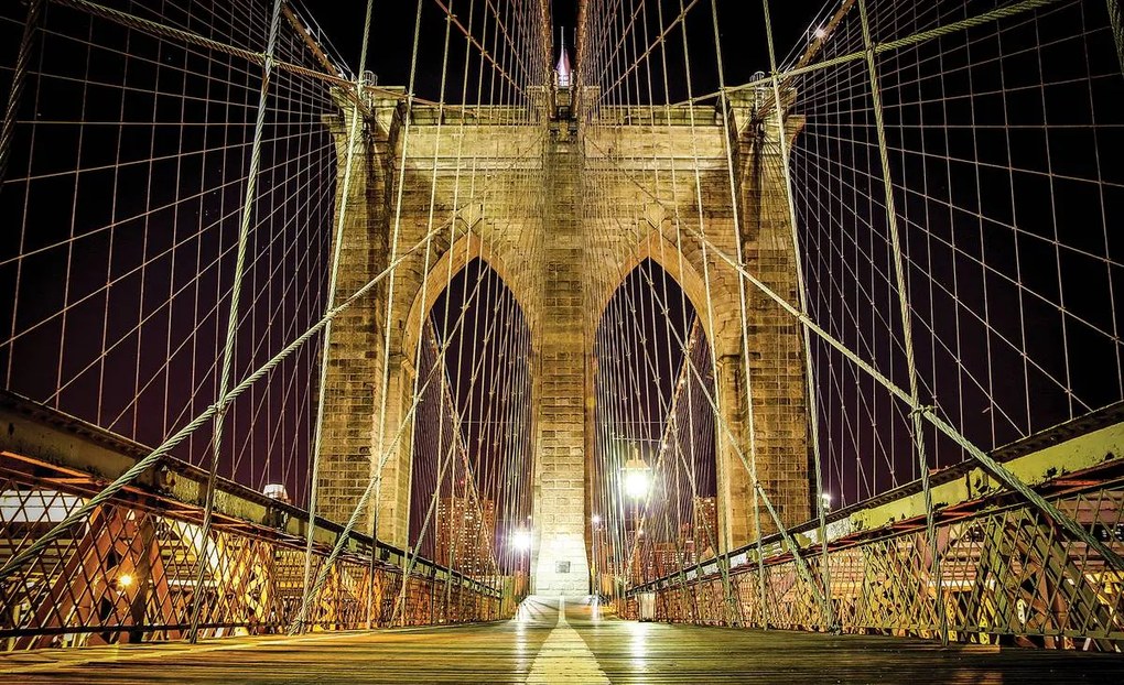 Fototapet - New York City Urban Brooklyn Bridge (152,5x104 cm), în 8 de alte dimensiuni noi