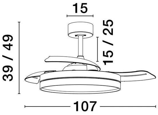 Lustra LED cu Ventilator si telecomanda NEVMA alb