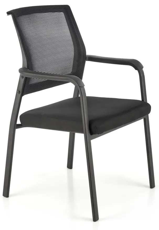 Scaun tapitat Bergen negru